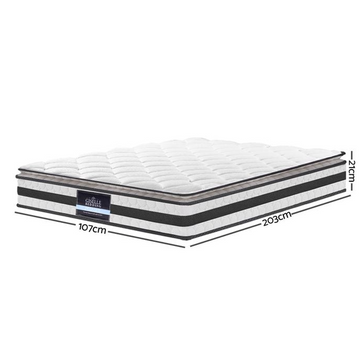 King Single - Pillow Top Bonnell Spring Mattress - 107x203x21CM