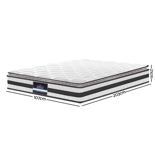 King Single - Pillow Top Bonnell Spring Mattress - 107x203x21CM