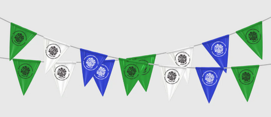 NAIDOC Bunting (5m) - Torres Strait Islander - Blue Green White - NAIDOC 2025