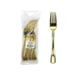 Gold Reusable Plastic Forks (Pack of 12)