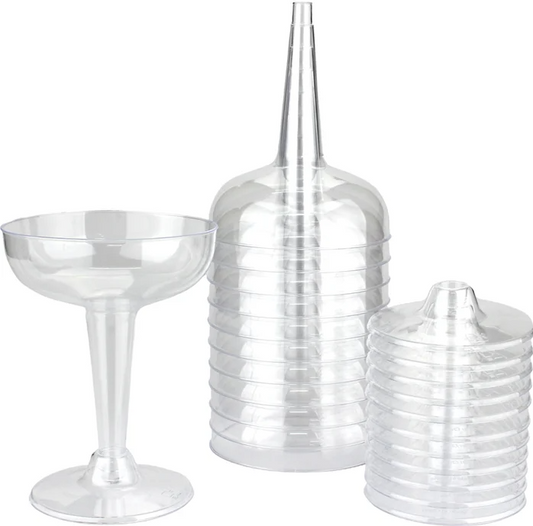 Plastic Cocktail Glasses (Pack of 12)