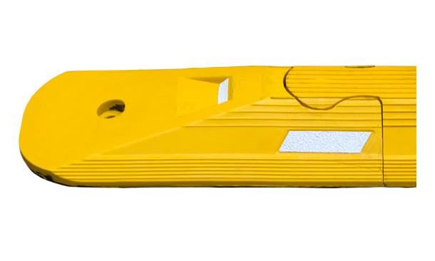 Traffic Lane Separator End Caps per pair – Recycled Rubber – Yellow - TLSEC