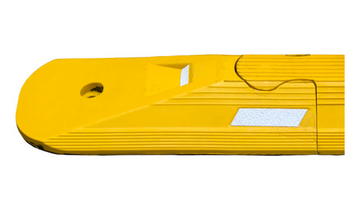 Traffic Lane Separator End Caps per pair – Recycled Rubber – Yellow - TLSEC