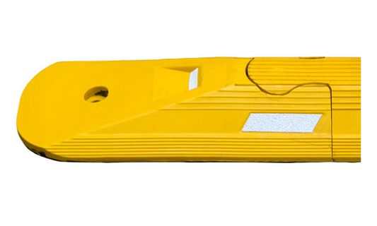 Traffic Lane Separator End Caps per pair – Recycled Rubber – Yellow - TLSEC
