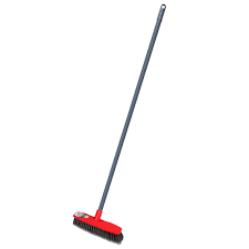 Indoor Broom with universal thread handle 22mm - Red