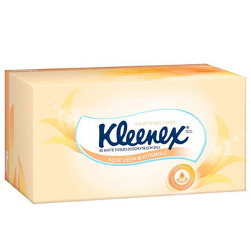 KLEENEX 0291 Facial Tissue Aloe Vera, White 3 Ply , 95 Tissues/Pack, 24 Packs/Case