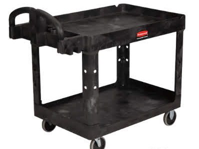 RUBBERMAID HD CART / LIPPED SHELF 15710310 - Black