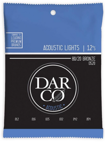 Darco Light 80/20 Bronze Acoustic Guitar Strings 12-54 D520