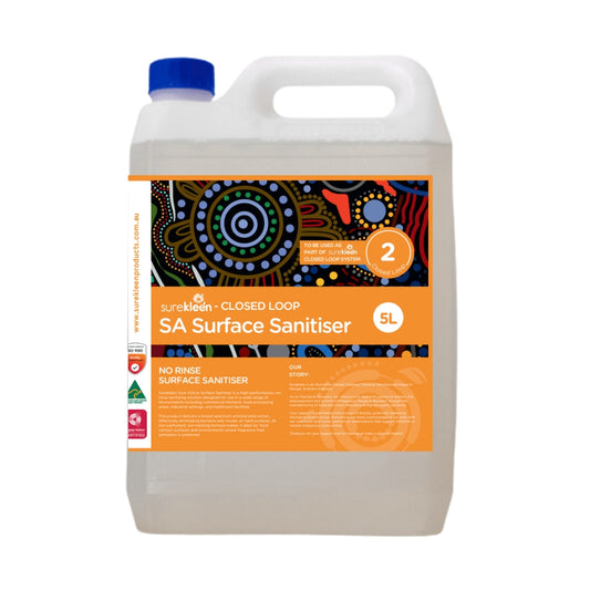 Surekleen Sure Active Surface Sanitiser Closed Loop 5L no-rinse concentrate
