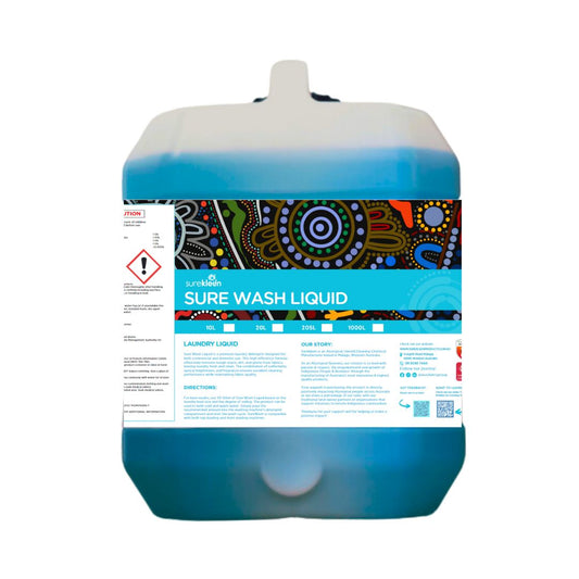 Surekleen Sure Wash Laundry Liquid 10L commercial detergent
