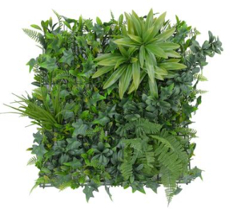 UN-REAL 50 x 50cm Artificial Hedge - Boston Fern