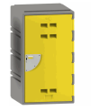 C4GRY-4YEL1 C Series Locker, 4 Hinge, Grey FSP, (W490mm, D485mm, H880mm) with 1 x 4 Hinge Yellow Door