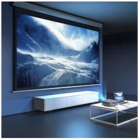 One Product 120-inch Matte White with Black Backing HD Fabric Auto-Lock Manual Projector Screen