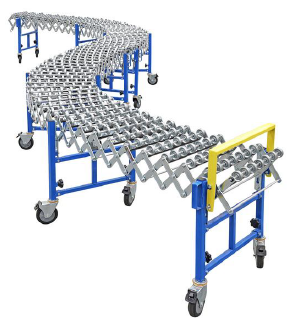 Expanding Flexible Skate Wheel Conveyor - 460mm Wide