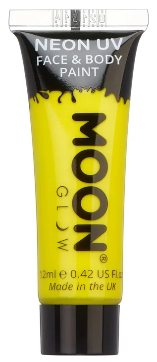 Moon Glow Intense Yellow Neon UV Face And Body Paint - 12ml