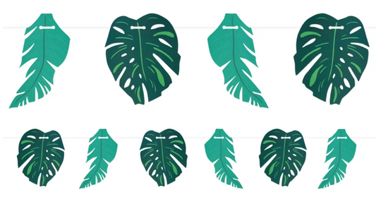 Tropical Palm Leaves Garland Banner - 2 m