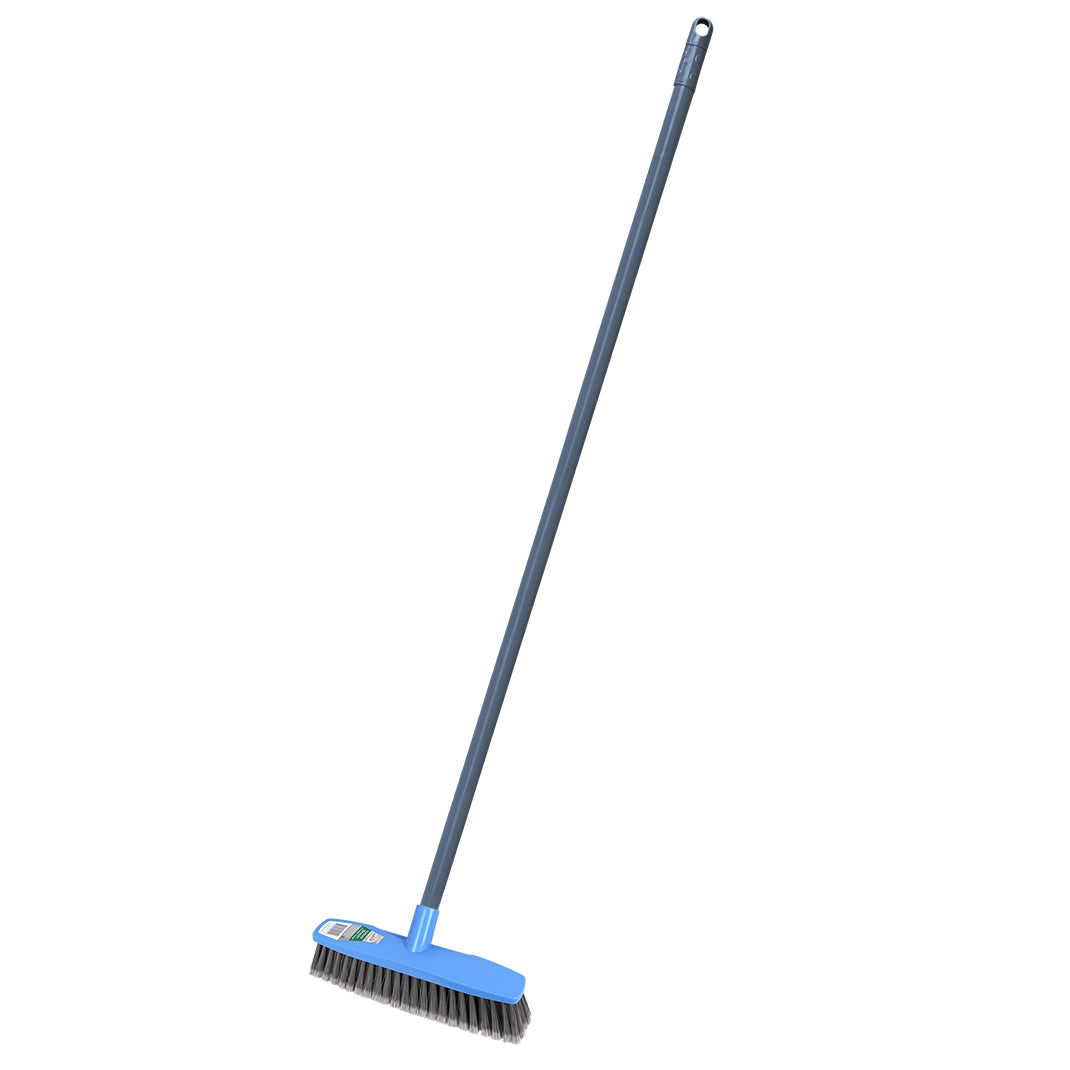 Indoor Broom, Head & Handle Set - Blue