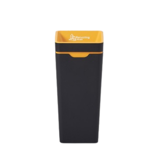 Method Recycling Bin 60L - Open Lid - Yellow Co-mingled Recycling