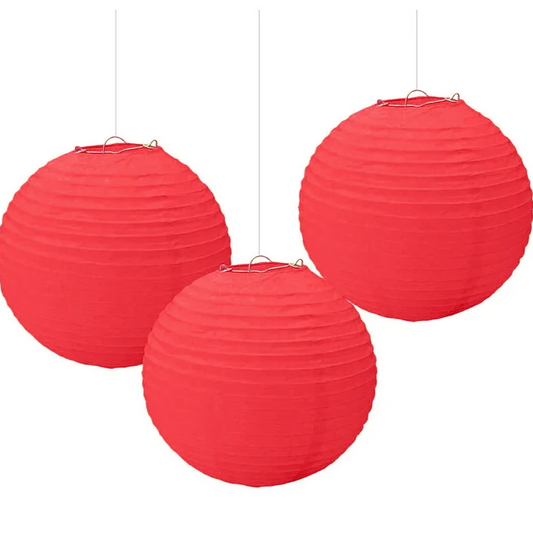 Paper Lanterns Red (Pack of 3)