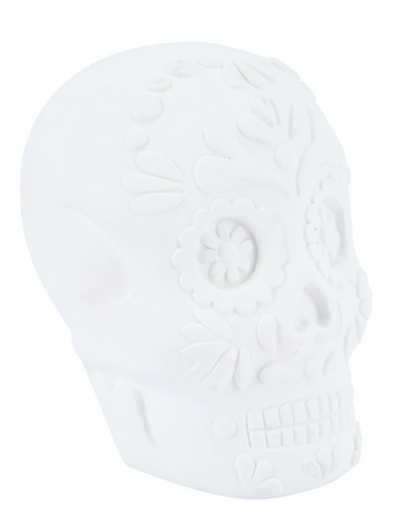 Halloween Craft Ceramic Skull - 10.7 x 9.5 x 8.3cm