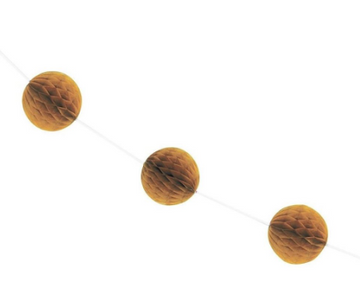 Honeycomb Ball Garland Gold - 2.13m
