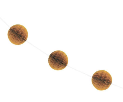 Honeycomb Ball Garland Gold - 2.13m