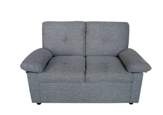 Foret 2 Seater Sofa Sectional Lounge Couch Furniture Modern Fabric Grey