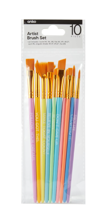 10 Piece Artist Brush Set