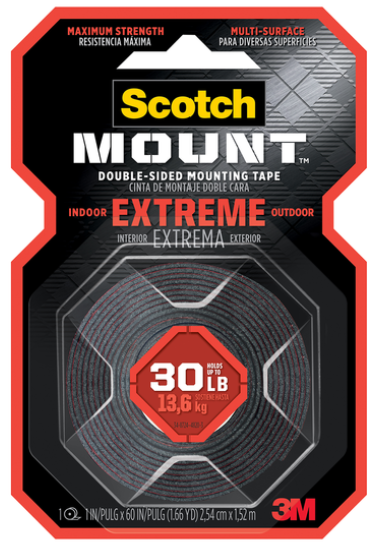 Scotch-Mount Extreme Double-Sided Mounting Tape 2.5cm x 1.5m