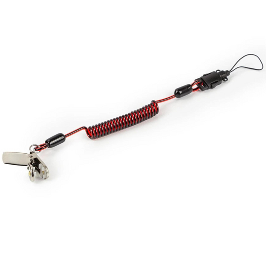 Coil E-Tether With Steel Clamp & E-Catch