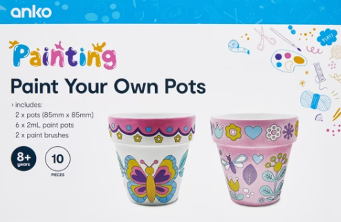 10 Piece Paint Your Own Pots