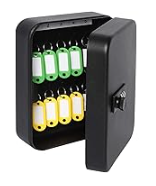 Secure Key Box with Combination Lock, Decaller Key Cabinet Wall Mount Lock Box with 20 Hooks