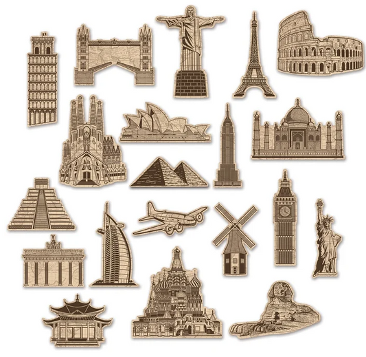 Around the World Cutout Wall Decorations (Pack of 20)
