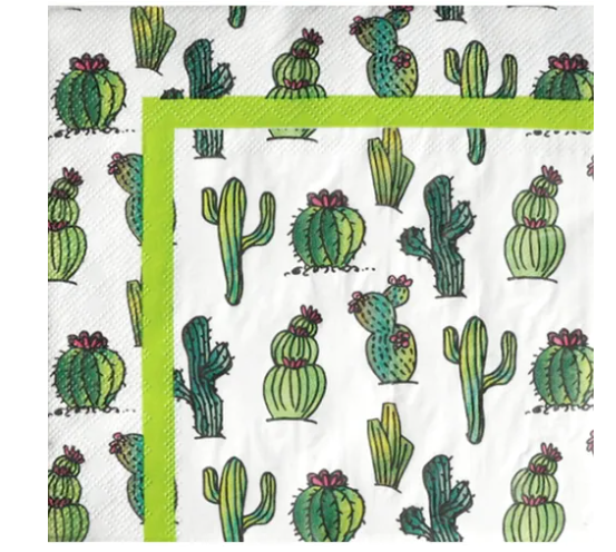 Cactus Garden Large Paper Napkins / Serviettes