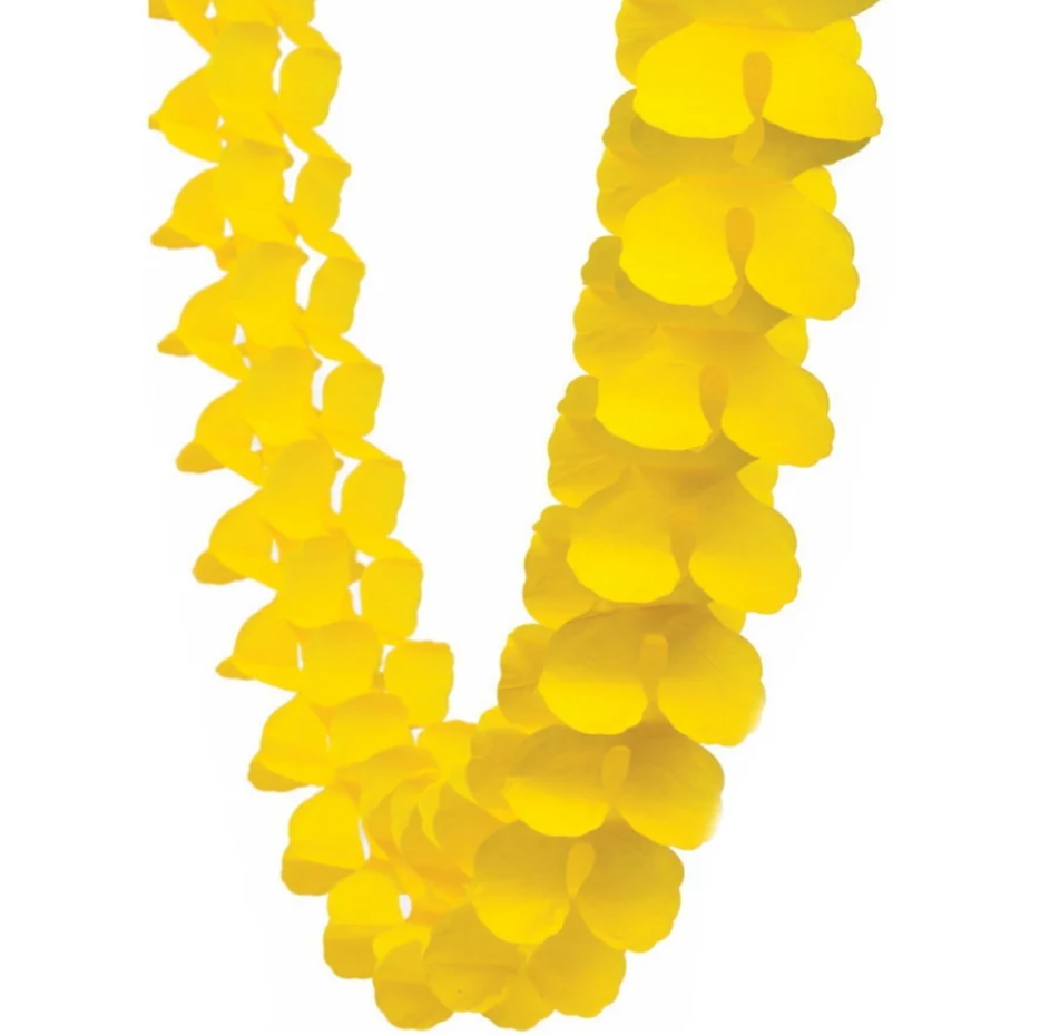 Yellow Tissue Paper Honeycomb Garland - 4m