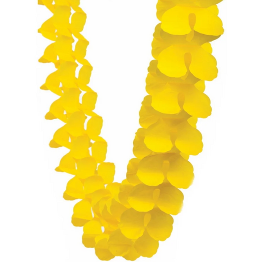 Yellow Tissue Paper Honeycomb Garland - 4m