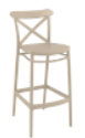 CROSS BAR STOOL 75 TAUPE - 450 x 520 x 1060mm