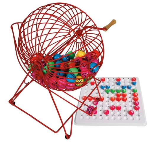 Professional Australian Bingo - Housie Set with 50cm High Cage and Calling Board.