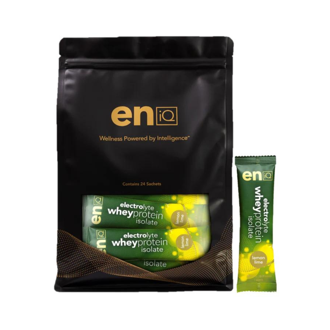 eniQ Electrolyte Whey Protein Isolate Sachet 20g, Lemon Lime Flavour, 24pk