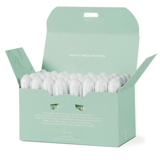 TOM Organic Tampons Regular Value Pack - Carton 6x32 Packs