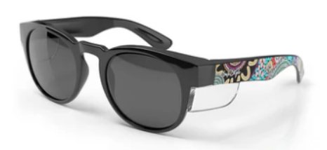 Safestyle Cruisers Black Frame Polarised Lens - Indigenous Art Series V.2