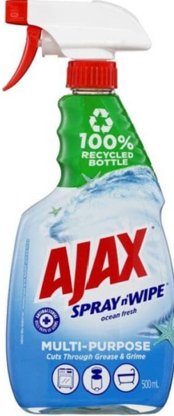 AJAX SPRAY'n'WIPE MULTI-PURPOSE SURFACE SPRAY - OCEAN FRESH TRIGGER 500ml EACH