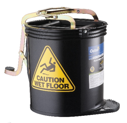 IW-005BLK Oates Contractor Wringer Bucket, Black, 15L