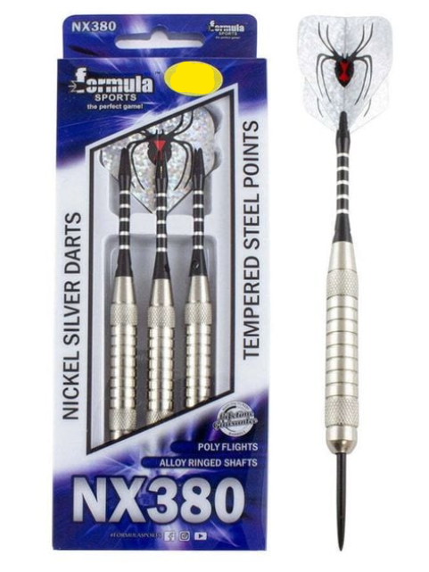 12pc Formula Sports NX380 26g Darts Nickel Silver Barrels