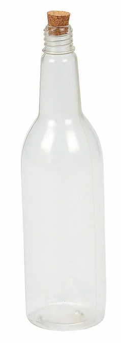 Plastic Bottle with Cork - 19cm