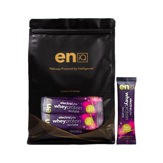 eniQ Electrolyte Whey Protein Isolate Sachet 20g, Black Currant Flavour, 24pk