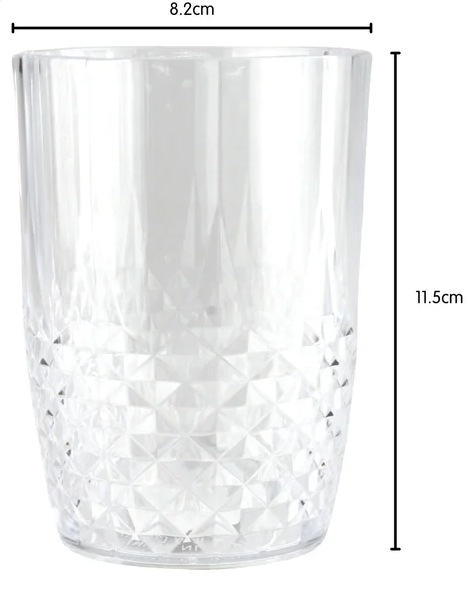 Crystal Look Clear Acrylic Tumbler Glass 450ml