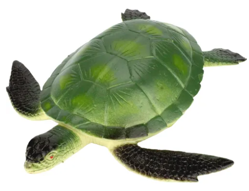 Plastic Turtle - 18.5cm x 19cm wide (flipper to flipper).