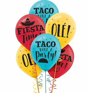 Fiesta Time Balloons 30cm