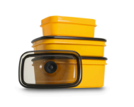 3PCK Assorted Reusable Crib Containers - 1 x 1100ml, 1 x 650ml, 1 x 350ml